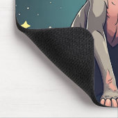 Tapis De Souris Judging Sphynx Cat UFO Space Cartoon Art (Coin)