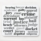 Tapis De Souris Judicial Legal Terns Word Cloud Design (Devant)