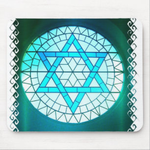 Tapis de souris juif d'étoile de David