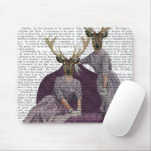 Tapis De Souris Jumeaux de cerfs en violet (Avec souris)
