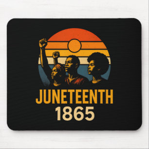 Tapis De Souris Juneteenth 1865 Rétro Coucher de soleil Histoire n