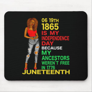 Tapis De Souris Juneteenth est mon jour d'indépendance Femmes noir