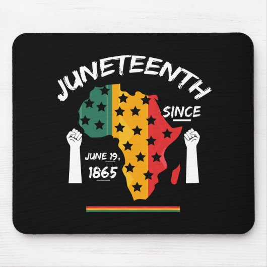 Tapis De Souris Juneteenth Since June 19th 1865 T-shirt Free Ish (Devant)
