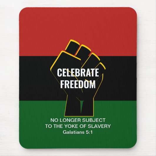 Tapis De Souris Juneteeth CELEBRATE FREEDOM Customizable Scripture (Devant)
