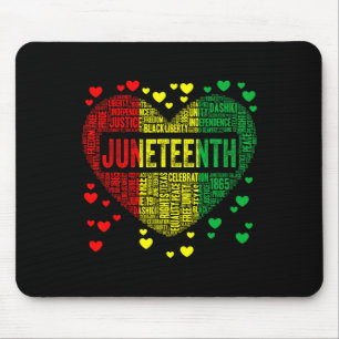 Tapis De Souris Junetten Heart Black History Afro-American Afric