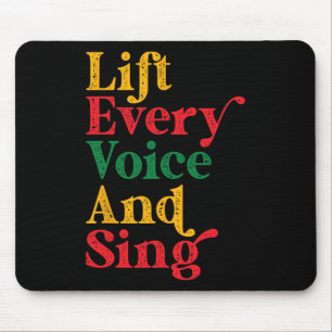 Tapis De Souris JunetXVII Soulevez chaque chant vocal Noir Histoir