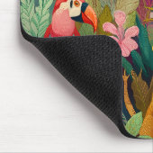 Tapis de souris Jungle – Léopard, Perroquet, Touca (Coin)