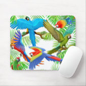 Tapis De Souris Jungle Mousepad d'ara (Avec souris)