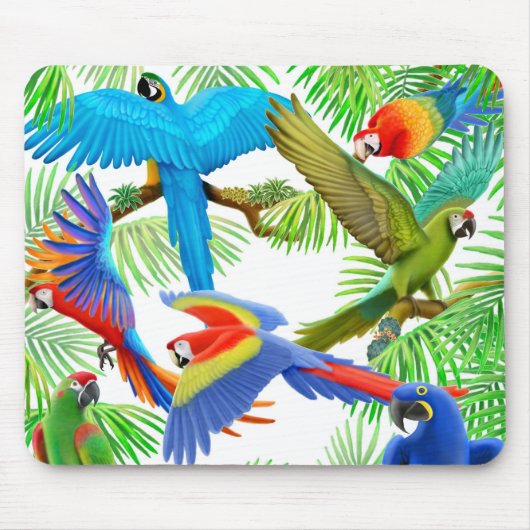 Tapis De Souris Jungle Mousepad d'ara (Devant)