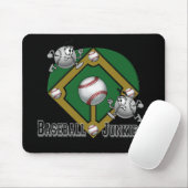 Tapis De Souris Junkie Whimsical de baseball (Avec souris)