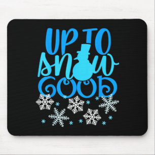 Tapis De Souris Jusqu'à neige bon drôle hiver bonhomme de neige vi