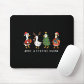 Tapis De Souris Just A Festive Goose Funny Santa Goose Silly Merry (Avec souris)