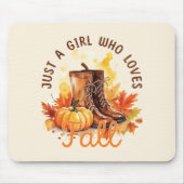 Tapis De Souris Just A Girl Who Love Fall - Cosy Autumn Vibes (Devant)