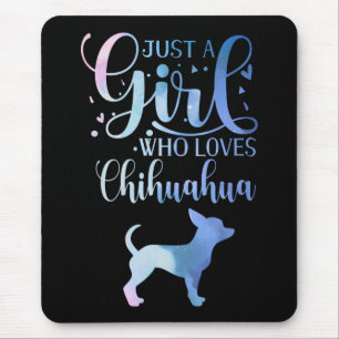 Tapis De Souris Just A Girl Who Loves Chihuahua Dog Owner Lady