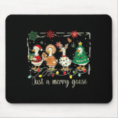 Tapis De Souris Just A Jolly Goose Funny Silly Goose Santa Christm (Devant)
