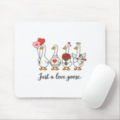 Tapis De Souris Just A Love Goose Cute Valentines Geese Heart Cud  (Avec souris)