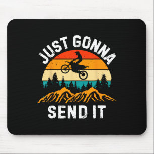 Tapis De Souris Juste Allons Le Envoyer Motocross Vélo Tout Terrai