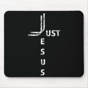 Tapis De Souris Juste Jésus Design Minimal de Croix Arrière pour C