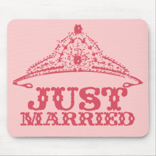 Tapis De Souris Juste marié Princesse mariée Tiara Mariages