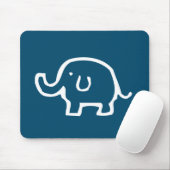 Tapis De Souris Juste un éléphant blanc (Avec souris)