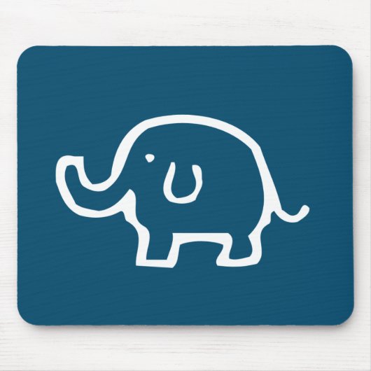 Tapis De Souris Juste un éléphant blanc (Devant)