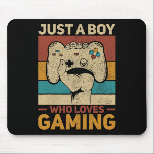Tapis De Souris Juste Un Garçon Qui Aime Jouer Apparel Vidéo Jeu