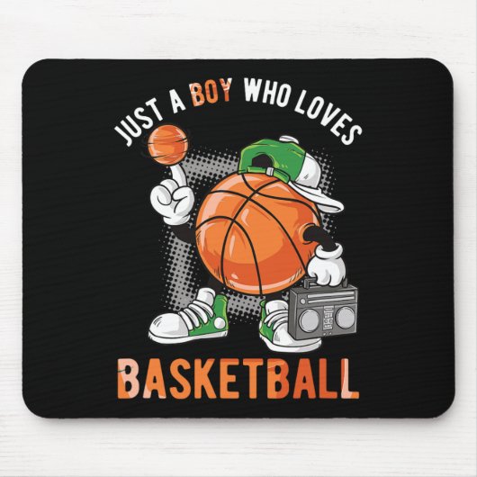Tapis De Souris Juste Un Garçon Qui Aime Le Basketball 3 (Devant)