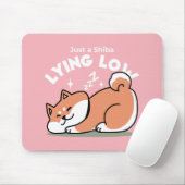 Tapis De Souris Juste un Shiba allongé bas : mignonne conception S (Avec souris)