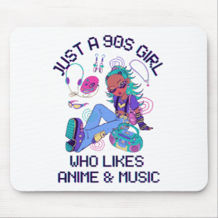 Tapis De Souris Juste une fille des années 90 qui aime la musique