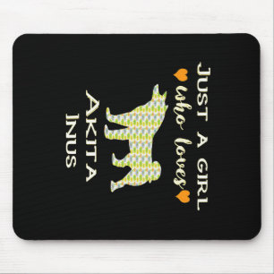 Tapis De Souris Juste Une Fille Qui Aime Akita Cadeau, Akita Cadea