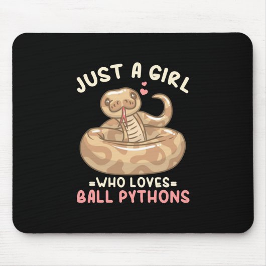 Tapis De Souris Juste Une Fille Qui Aime Ball Python (Devant)