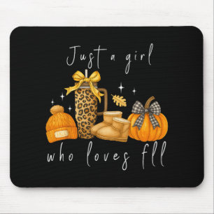 Tapis De Souris Juste une fille qui aime Chute Citrouille Coquette
