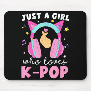 Tapis De Souris Juste Une Fille Qui Aime Écouter K-p Coréen Amour 