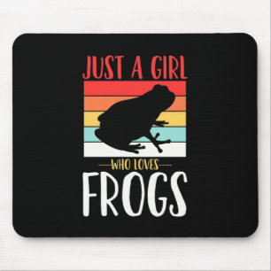 Tapis De Souris Juste une fille qui aime la grenouille