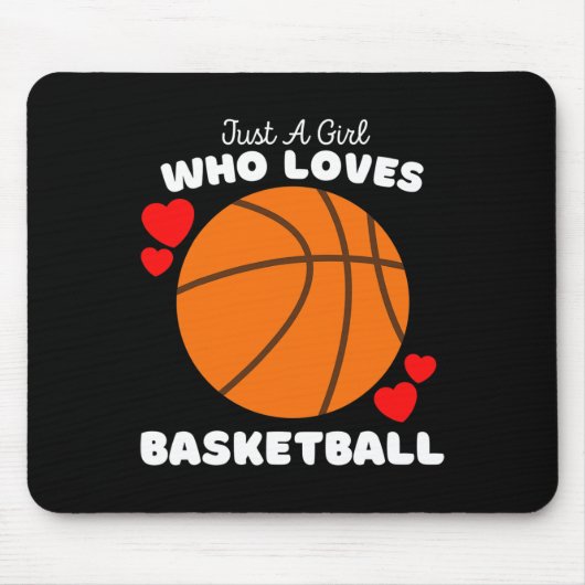 Tapis De Souris Juste Une Fille Qui Aime Le Basketball - Mignonnes (Devant)