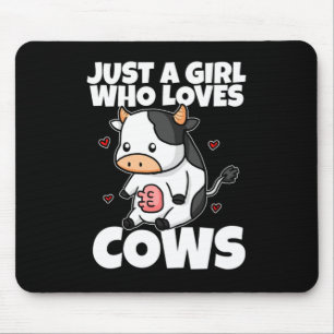 Tapis De Souris Juste Une Fille Qui Aime Le Costume De Vache Lait 