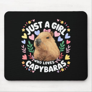 Tapis De Souris Juste une fille qui aime les capybaras mignon amou