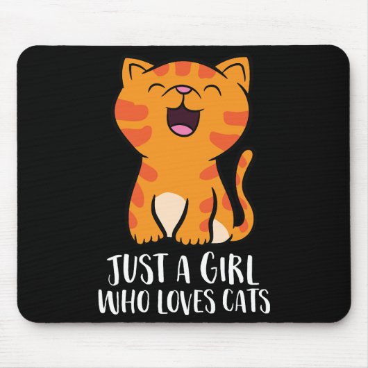 Tapis De Souris Juste une fille qui aime les chats Pullover (Devant)