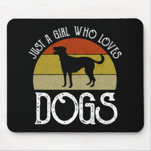 Tapis De Souris Juste Une Fille Qui Aime Les Chiens
