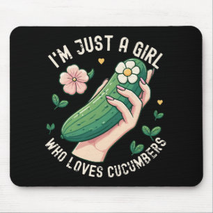 Tapis De Souris Juste une fille qui aime les concombres - Végétari