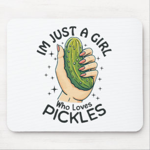 Tapis De Souris Juste une fille qui aime les cornichons - Vegan dr