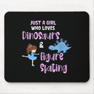 Tapis De Souris Juste une fille qui aime les dinosaures et le pati