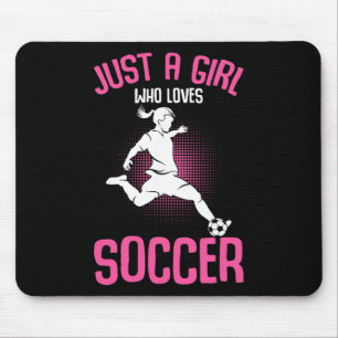 Tapis De Souris Juste une fille qui aime les filles de football Jo
