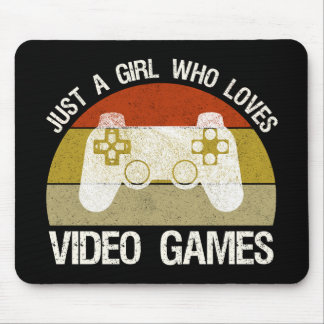 Tapis De Souris Juste Une Fille Qui Aime Les Jeux Vidéo