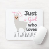 Tapis De Souris Juste une fille qui aime les lamas (Avec souris)