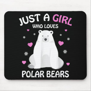 Tapis De Souris Juste Une Fille Qui Aime Les Ours Polaires Les Fil