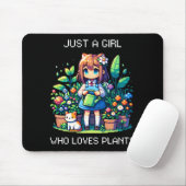 Tapis De Souris Juste une fille qui aime les Plantes (Avec souris)