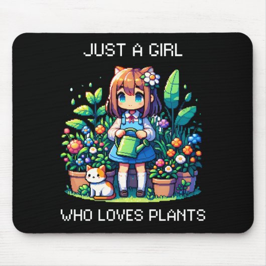 Tapis De Souris Juste une fille qui aime les Plantes (Devant)