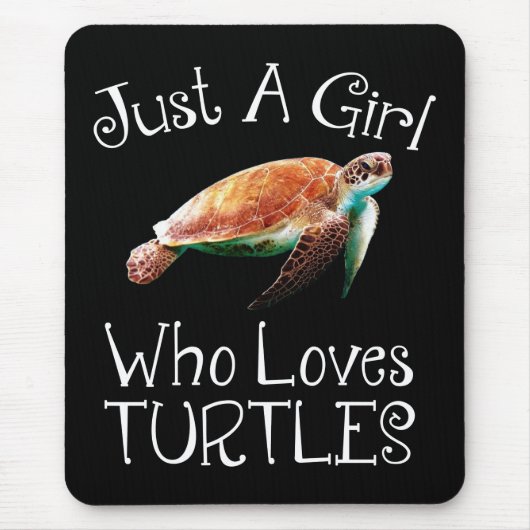 Tapis De Souris Juste Une Fille Qui Aime Les Tortues (Devant)