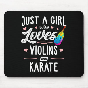 Tapis De Souris Juste Une Fille Qui Aime Les Violons Et Karate Cad
